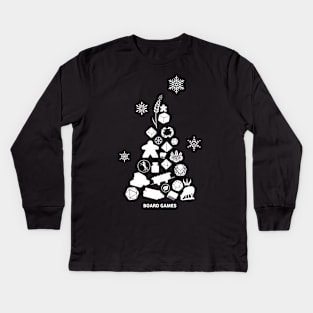 Board Game Resources Christmas Tree - Board Games Design - Gaming Art Kids Long Sleeve T-Shirt